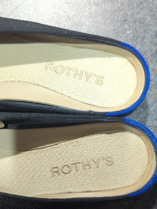 Rothy's Black Almond Demi Mule Sz 6.5 - Picture 2 of 4